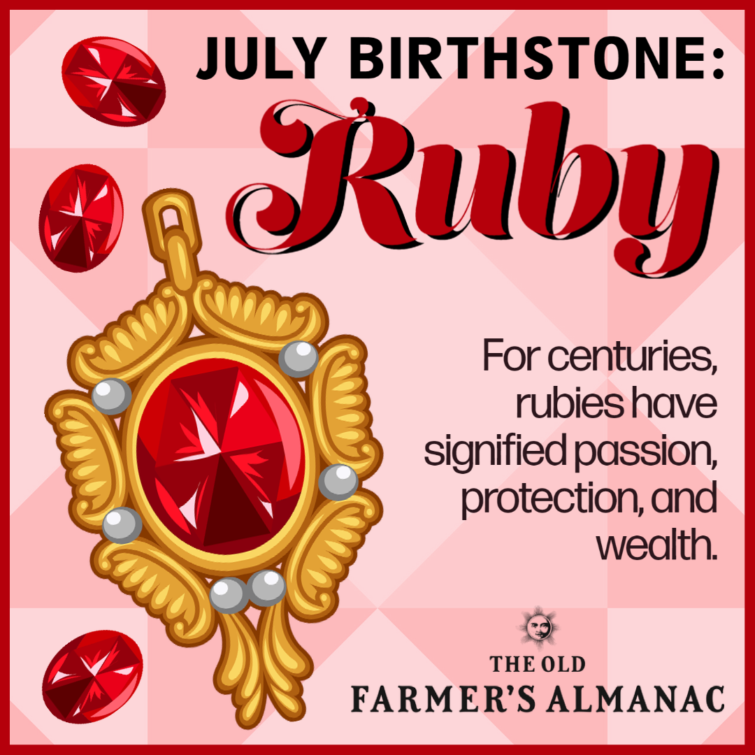 July ruby birthstone on sale meaning